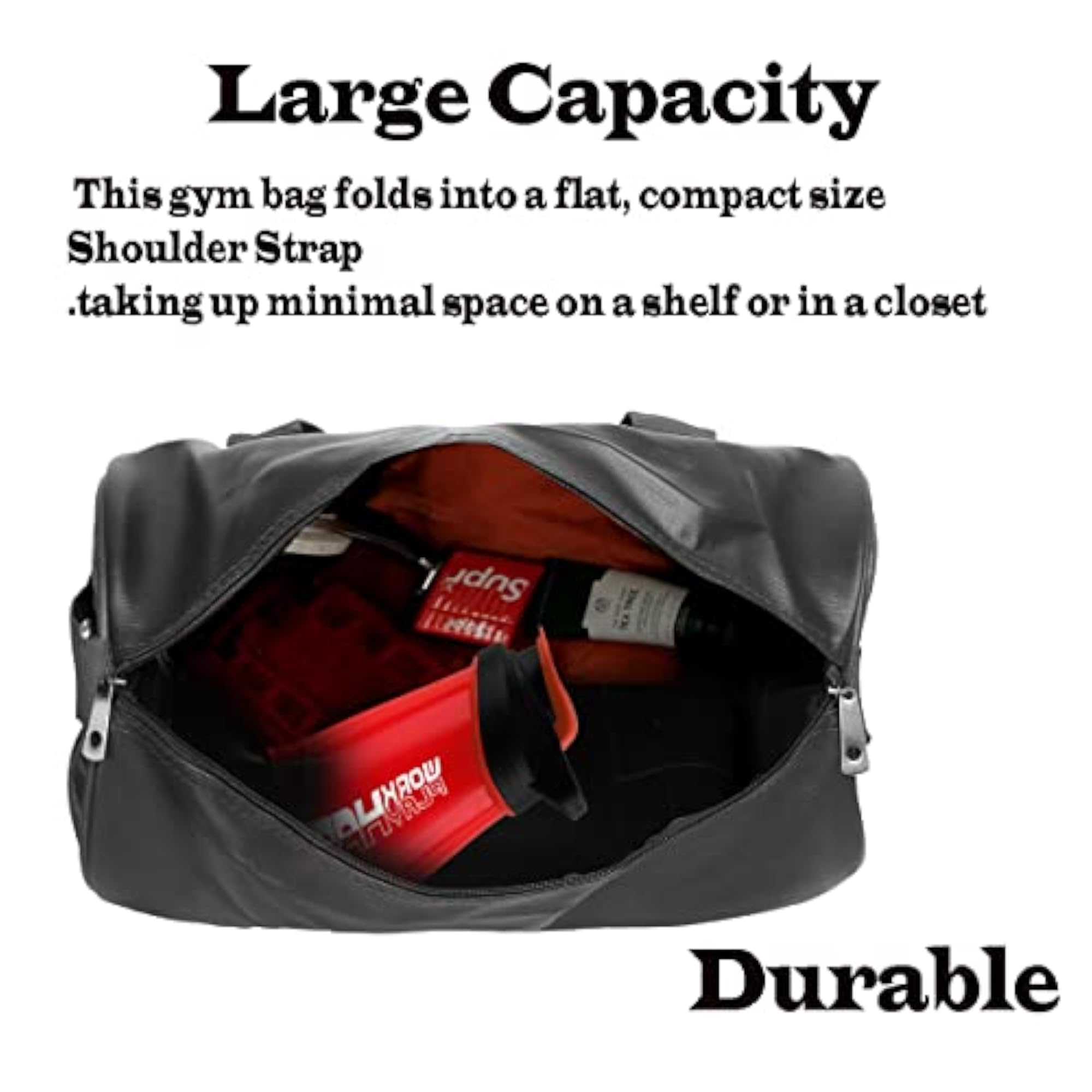 Premium Gym Bag Combo with Shaker Bottle