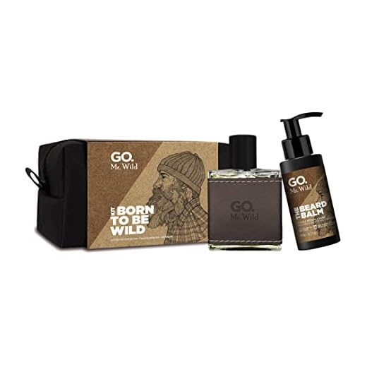 Kit Necessaire Go Man linha GO Mr Wild - Perfume EDP Amadeirado + Balm de Barba + Necessaire de couro sintético exclusiva e feita a mão, excelente presente para homens discretos porém notáveis