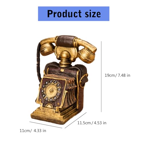 Téléphone vintage authentique en résine pour décors et vitrines