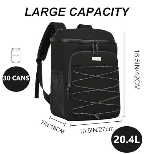 Bavgred 30 Cans Cooler Backpack Insulated Waterproof, Backpack With Cooler Compartment For Men And Women, Soft Sided Cooler Bag, Lightweight Ice Chest Lunch Backpack For Beach Camping Picnic Hiking thumb #4