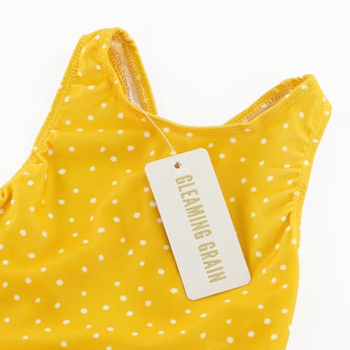 Girls Swimsuit with Hat One Piece Bathing Suit Toddlers Rash Guard Swimwear for Kids 9 Month-10 Years3