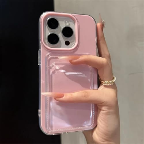Étui iPhone 13 Pro Transparent Rose : Votre Portefeuille Idéal en Balade