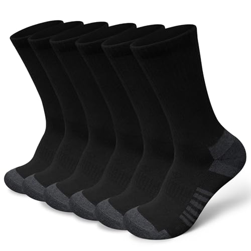 Vanfvok Cotton Crew Socks for Work Hiking, Thermal Warm Winter