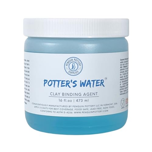 Penguin Pottery - Potter's Water - Increases Strength of Clay Bindings - Prevents Cracks and Flaws in Handmade Pottery - 16 floz 473 ml
