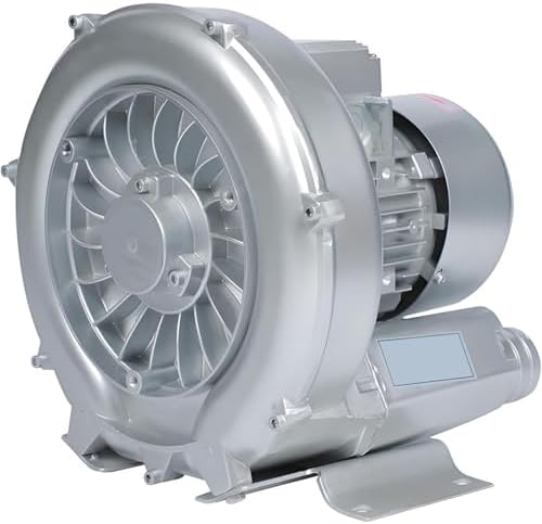 High Pressure Regenerative Blower for Aquaculture - 1100W Vortex Ring Side Channel Blower for Fish Ponds, Aquariums, Hydroponics, Farms, Kitchens & Bathrooms - 1.48HP Performance