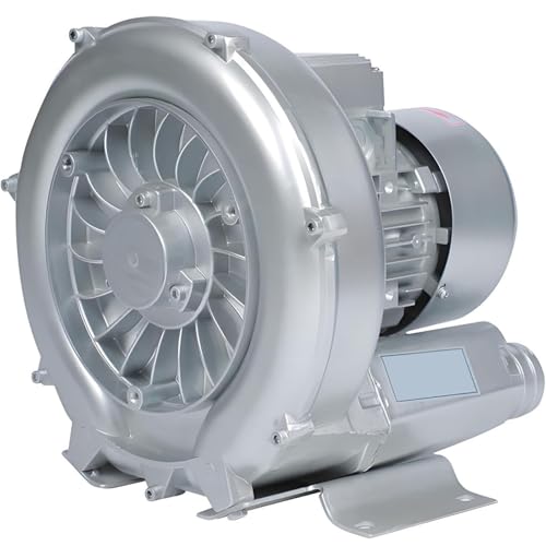 Soplador de anillo de vórtice de alta presión, soplador de canal lateral de 250 W para estanques de peces, acuarios, granjas hidropónicas