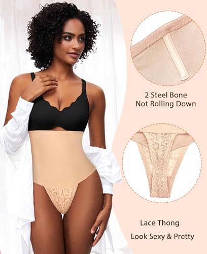Image of Womens Thong Shapewear Mid to High Waisted Shaper Thong WN0017