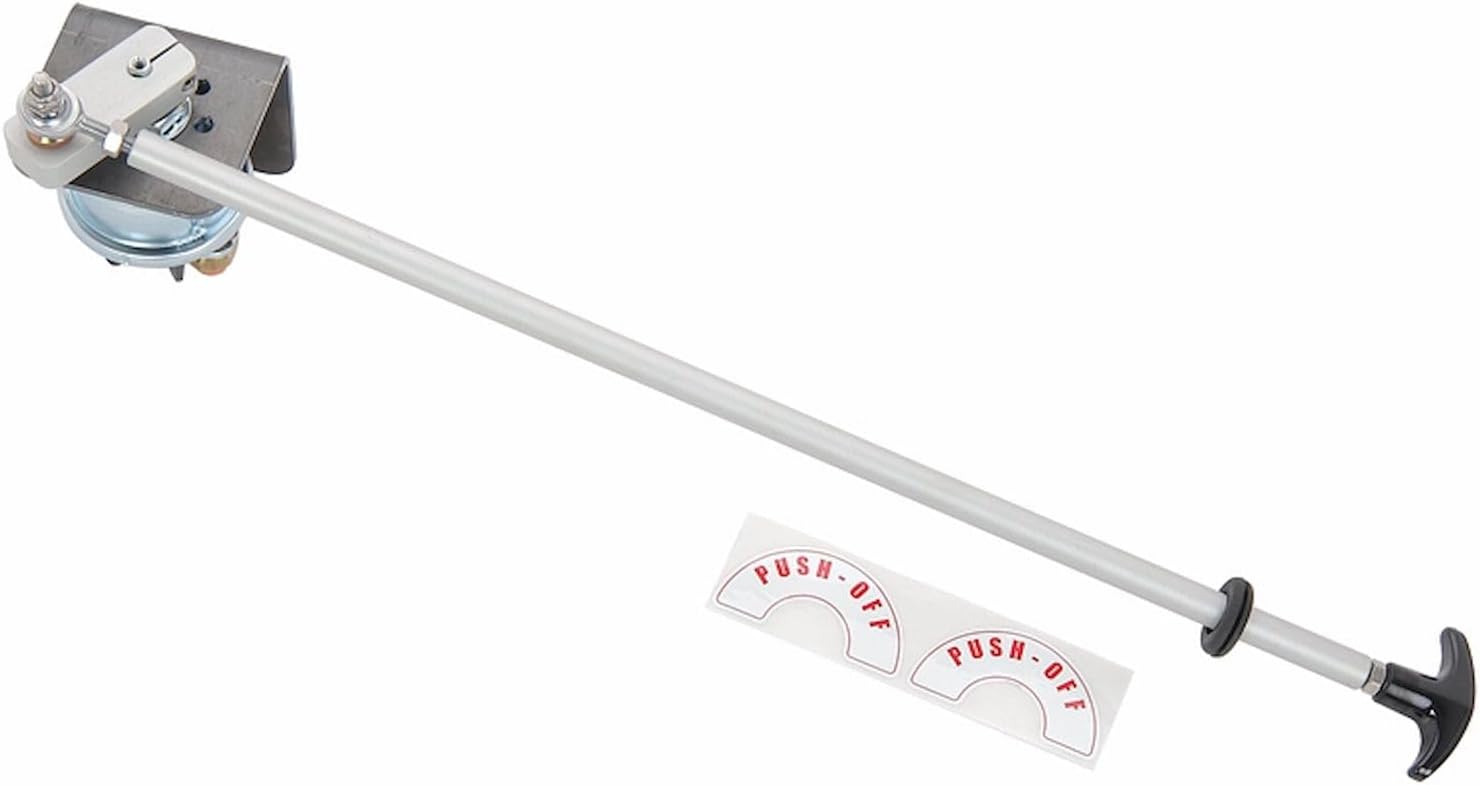 JEGS Push/Pull Battery Disconnect Switch | Compatible With 12-Volt Systems | Made In USA | 125 Amp Max | Includes Push/Pull Rod, Switch Mounting Bracket, T-Handle, And �Push Off� Decal