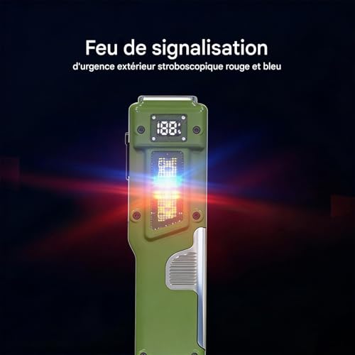 Lampe torche compacte puissante et torche extérieure rechargeable de camping - 7