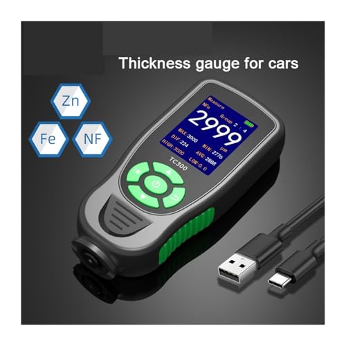 Medidor digital de espesor de pintura y recubrimientos para automóvil, con detección automática, sonda Fe/FeZn/NFe miniatura 2