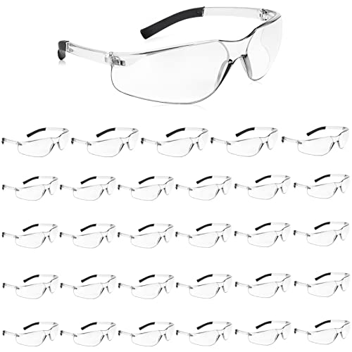 Salfboy Safety Glasses ANSI Z87.1 Scratch Resistant Glasses for Women Man Lab Safety Glasses UV Protection（118-30*clear