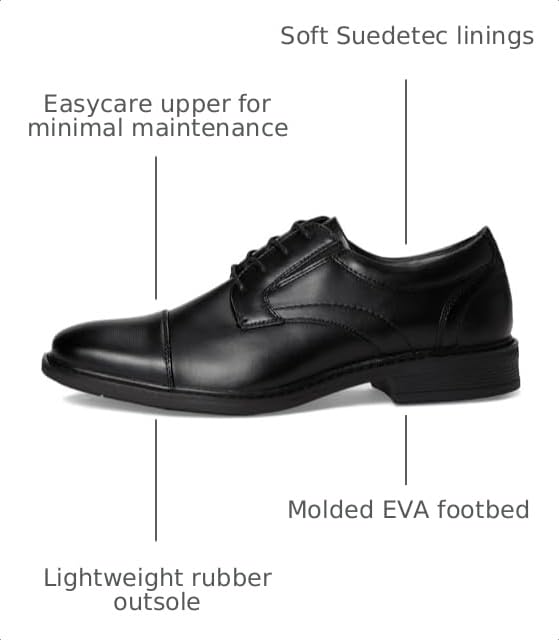 Image of Nunn Bush Jarvis Cap Toe Oxford Dress Casual Business Formal Lace Up