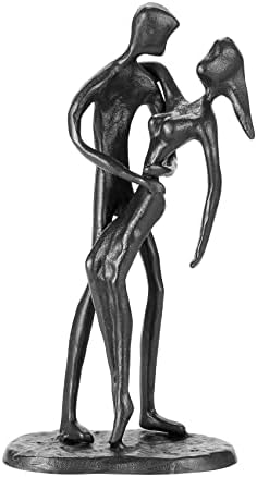 Hanyibao Metal Art Shelf Décor People Figurines - Romantic Art Iron People Statue with Elegant Design, Wedding and Valentine's Day Gift