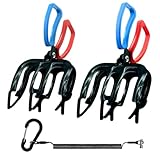 3 Claw Fish Gripper, Metal Fishing Pliers Gripper Catch Fish Control Clamp, Must Have Fishing Pliers Control Tool Fishing Accessories for Most Freshwater Fish Grip Tackle Holder (2PCS update)
