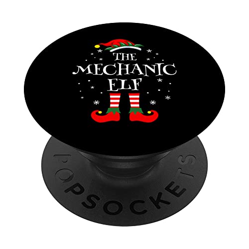 The Mechanic Elf Christmas Family Matching Group Xmas Funny PopSockets PopGrip Intercambiabile