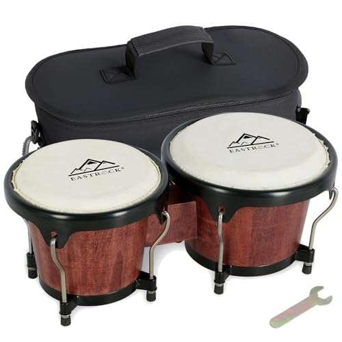 EASTROCK Bongo Drum 6″ and 7″ Set for Beginners Students