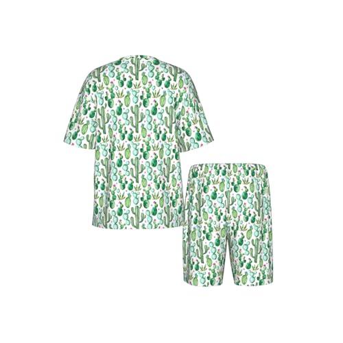 Ensemble pyjama homme manches courtes cadeau idéal imprimé fleur