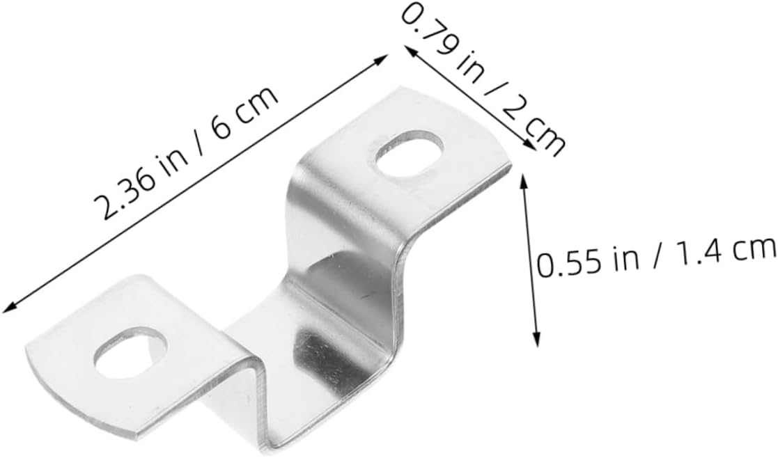 6pcs Heavy Duty U Clamps for Pipe Tensioning Tube Strap Clips with Unique Slotted Design for Superior Stability and Longevity Suitable for Various Surfaces and Support Structures