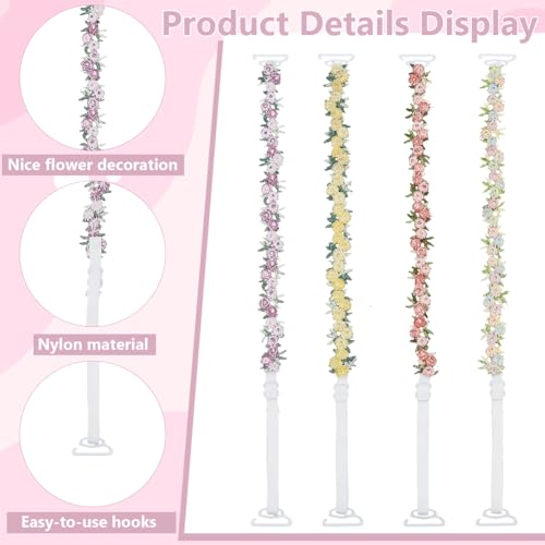 Image of FREEBLOSS 4 Pairs Decorative Floral Bra Straps Removable Invisible Bra Strap Replacement Adjustable Floral Decorative Straps