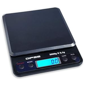 DIPSE HC-3000 Digitale tafelweegschaal met 3 kg en 0,1 g verdeling, laboratoriumweegschaal, precisieweegschaal…