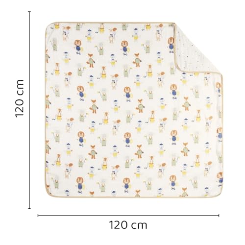 Image of haus & kinder Muslin Blanket for New Born Baby, Soft Breathable Baby Blankets Newborn, Baby Blanket for 0-2 Years, Cozy Baby Blanket, New Born Baby Essentials | Jungle Party
