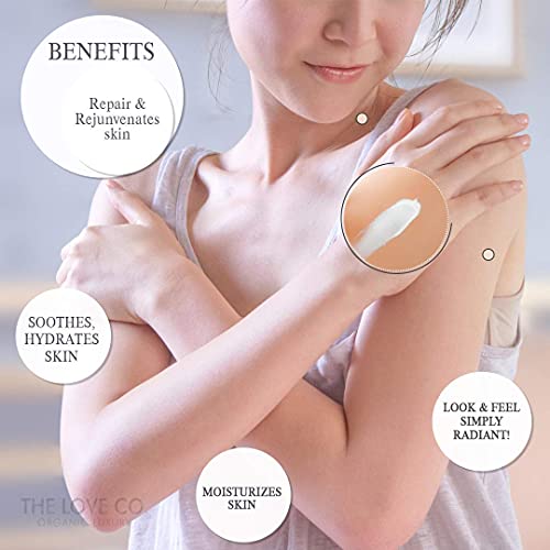 Image of THE LOVE CO. Night Kiss Body Lotion - Deep Hydration for Dry skin with Natural Oils & Shea Butter for Daily Skin Care - Intense Moisture Vitamin E Enriched - Pack of 2