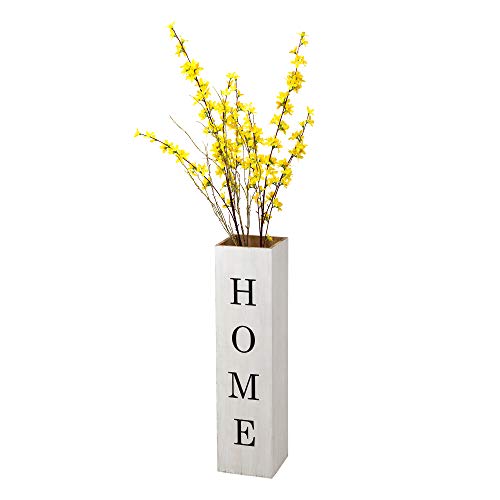 Glitzhome 30"H Wooden Welcome Porch Sign Rustic Double Sided Box-Shaped "Welcome, Home" Porch Sign For Front Porch Decor, Washed White #TOP5