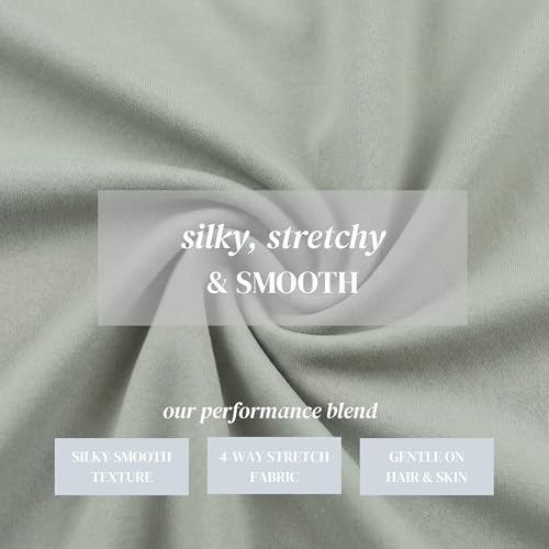 Image of Beckham Hotel Collection Cooling Pillowcases for Hot Sleepers, Standard /Queen Size Set of 2, Cool Bedding, Envelope Closure, Silky Soft, Breathable, Moisture-Wicking, Aqua Gray