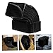 Veemoon Aluminum Alloy Elbow 65 Degree Offset Bend Downspout Elbow Rain Adapter Rain Elbow Connector Gutter Downspout Adapter Downspout Gutter Elbows Strainer Alloy Black