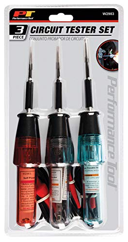 Image of Performance Tool W2983 3pc Circuit Tester Set (High /Low Tester) (Circuit Tester) (Continuity Tester)