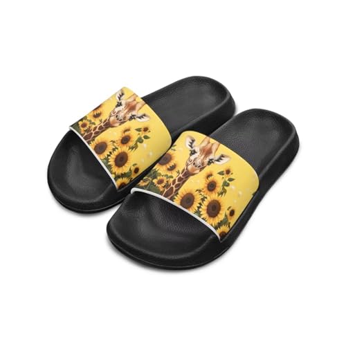 Boys Slip On Sandals Kids Slides Unisex Slides Boys Comfortable Slippers Non-slip Shower Shoes House Fashion Thick for Indoor & Outdoor Gifts