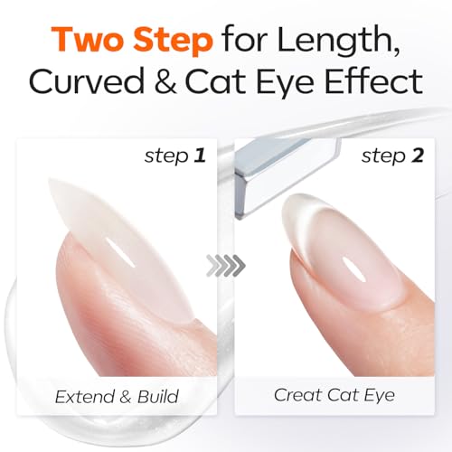 Image of modelones Cat Eye Builder Nail Gel with Magnet, Silvery Moonlight Magnetic Builder Hard Gel, Glitter Holographic Sheer for Nail Extensions Sculpting Apex Building, Self-Leveling, U V LED Cure 1oz