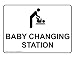 Baby Changing Station Sign, 7x5 inch Plastic for Restrooms by ComplianceSigns