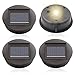 Produktbild mizikuu 4 Stück Solarleuchten Ersatzteile, 8cm Leuchtmitteln Solarpanel Laterne Deckel LED Wasserdicht Solarleuchten Ersatz Top für Solar Gartenleuchten, Solarlaterne und DIY