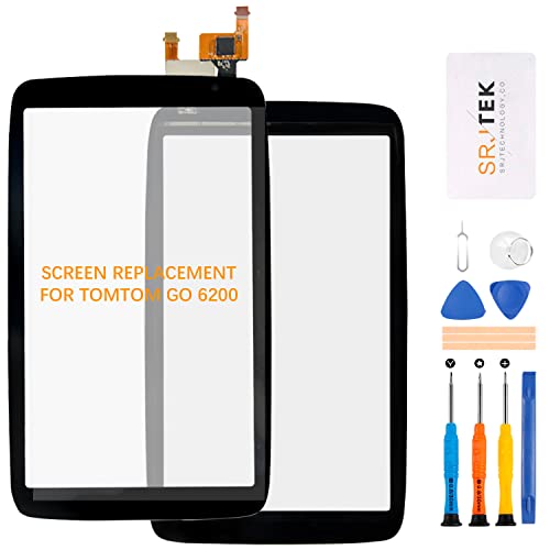 Para TOMTOM GO 6200 pantalla táctil para TOMTOM GO 6200 digitalizador de pantalla para TOMTOM GO 6200 kit de reparación compatible con panel de vidrio (negro)