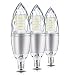 Rayhoo E12 Base LED Candelabra Light Bulbs Dimmable, 10 Watts Incandescent 80-100W bulb Equivalent, White 6000K, 3 Pack