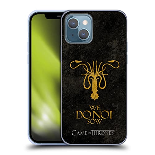 Head Case Designs Officially Licensed HBO Game of Thrones Greyjoy Dark Distressed Look Sigils Gel Case [Military Grade Protection] Compatible With Apple iPhone 13