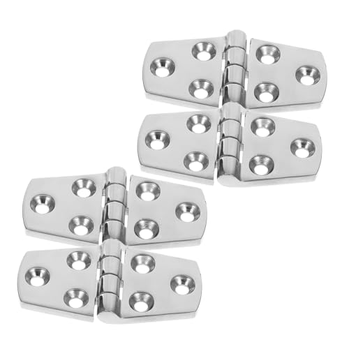 Alipis Stainless Hinge Set 4pcs Marine Grade Hinges for Boat Heavy Duty Marine Fittings Boat Hardware
