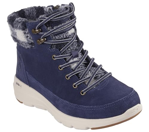 Skechers Performance Women's GLACIAL ULTRA - TIMBER, Navy/Natural, 5.5