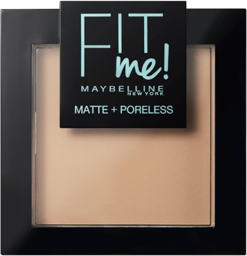 Maybelline New York Fit Me Polvos Compactos Matificantes, 120 Classic Ivory | Control de Brillos, Acabado Natural, Cobertura Uniforme, Para una Piel de Aspecto Mate, Fit Me