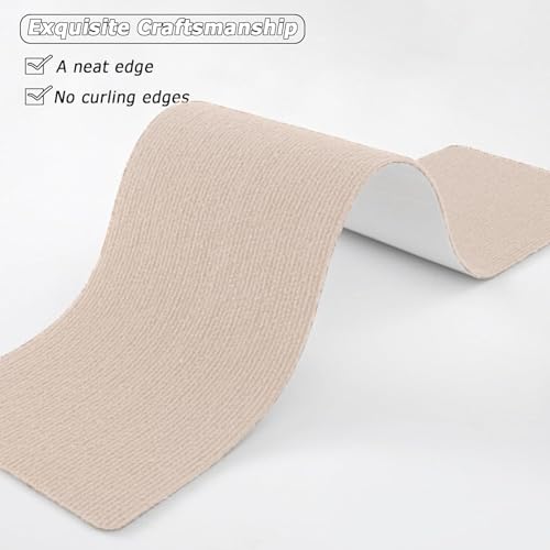 Alfombras de escalera antideslizantes de 32x66 cm con dorso TPE lavable juego de 5 piezas 7