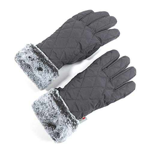 accsa Women Winter Ski Glove Waterproof 3M Thinsulate Warm Windproof Charcoal L