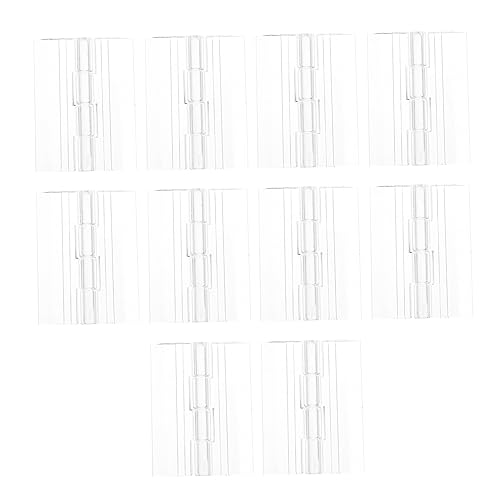 BESTonZON Bisagras De Gabinete De Cocina 10 Piezas Bisagra Kit De Antorcha Montaje Superficial Coche Colgando Oficina y Suministros Mueble Caja Acrílico Minibisagras