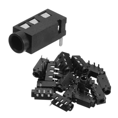 Paquete de 12 conectores Jack estéreo 1/8" 3.5mm hembra miniatura 1