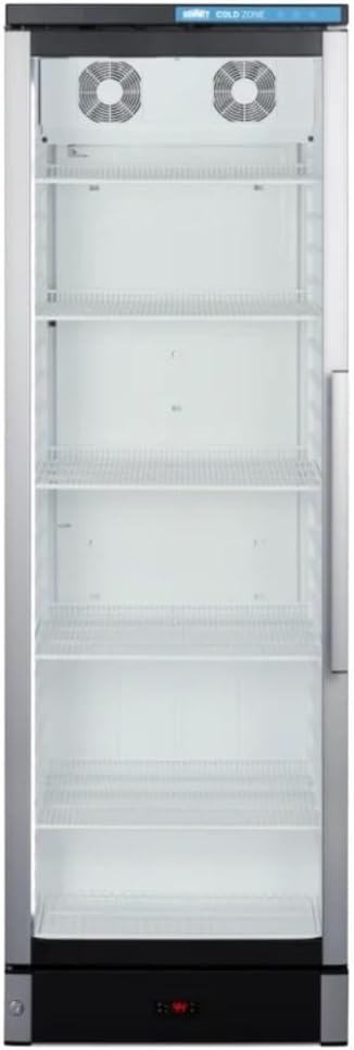 Summit 24” Beverage Center, Upright Beverage Center, Commercial Beverage Center, 12.4 cu.ft. Capacity, Stainless Steel & Glass - SCR1301LHD (Left Handed Door Swing)