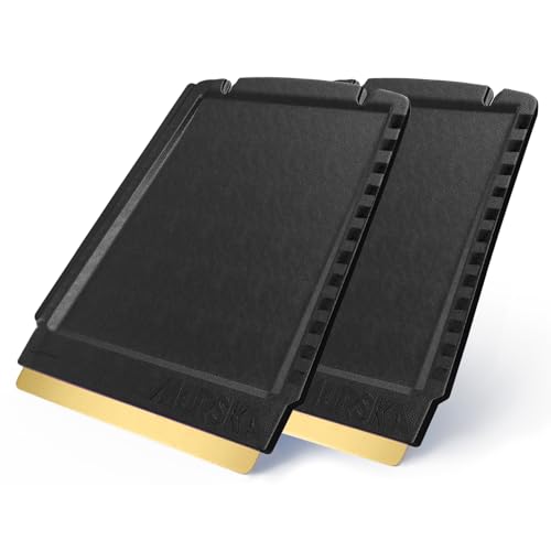 Grattoir pare Brise Voiture - rapide, facile et efficace - [ Lot de 2 ] Murska 4 en 1 Raclette pare Brise Voiture - lame en laiton - Premium HIPS Gratte pare Brise Voiture de Finlande Noir