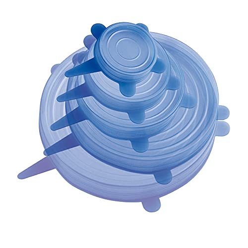 EURO MARKETING MANUFACTURING Juego de 5 Tapas Extensibles de Silicona de Colores Surtidos