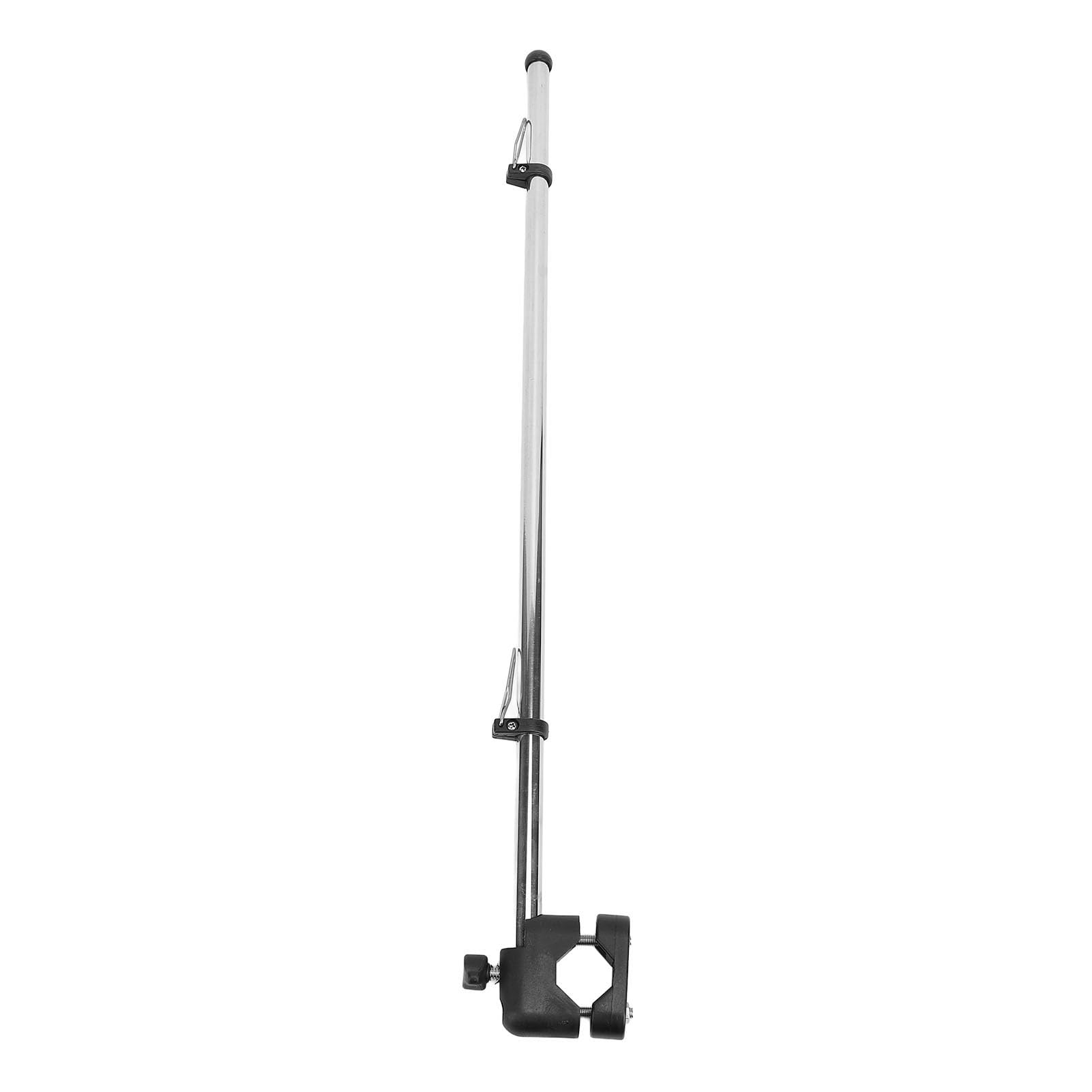 Yctze Asta de Bandera para Barco de 533,4 Mm, Asta de Bandera para Barco FL Montada en Riel de Acero Inoxidable 304, de, de Marina, Soporte de de Acero Inoxidable, Abrazadera de Montada en Riel, de