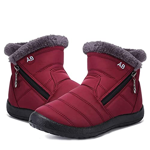 Bottes de neige femme chaudes antidérapantes et bottines confort d'hiver