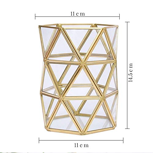Boîtes à bijoux stéréoscopique en verre pour coiffeuse moderne - 2